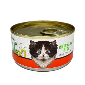 کنسرو غذای گربه وکسی با طعم مرغ و برنج 110 گرمی - نبات پت